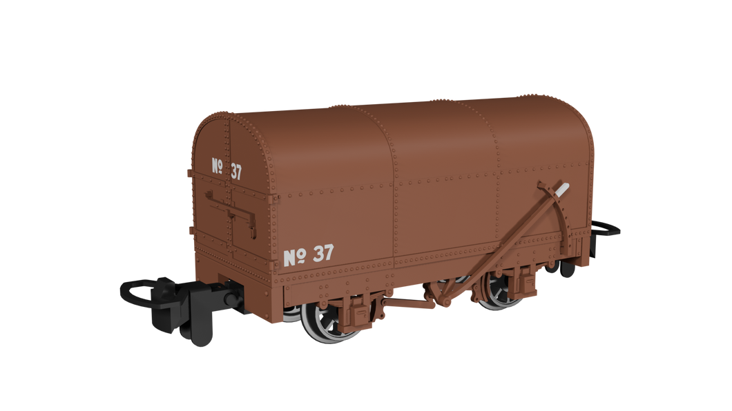 009 Gunpowder Van -  Plain Rusty Brown No.37 - Rapido Trains - 990204