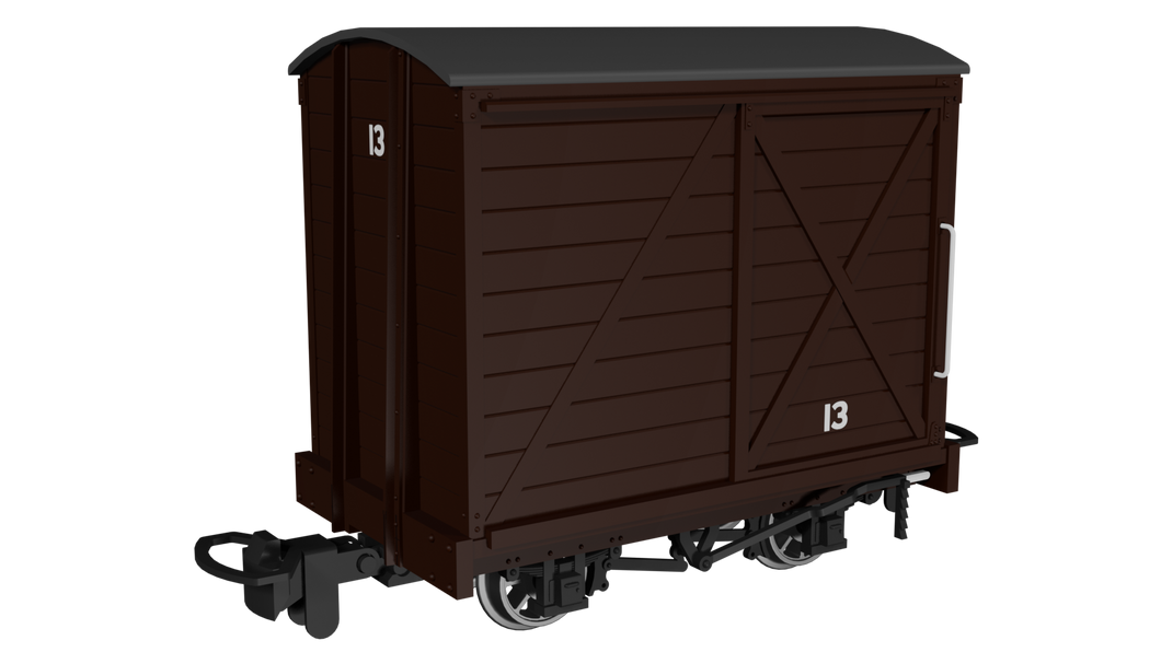 009 Covered Van -  Plain Brown No.13 - Rapido Trains - 990301