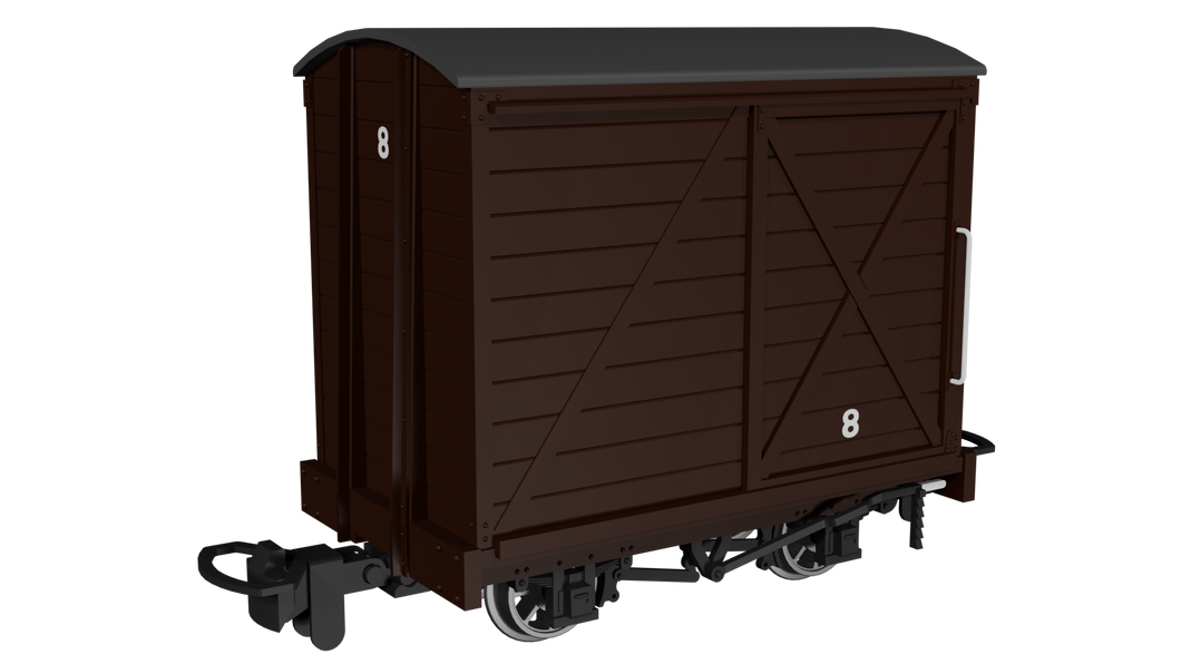 009 Covered Van -  Plain Brown No.8 - Rapido Trains - 990302