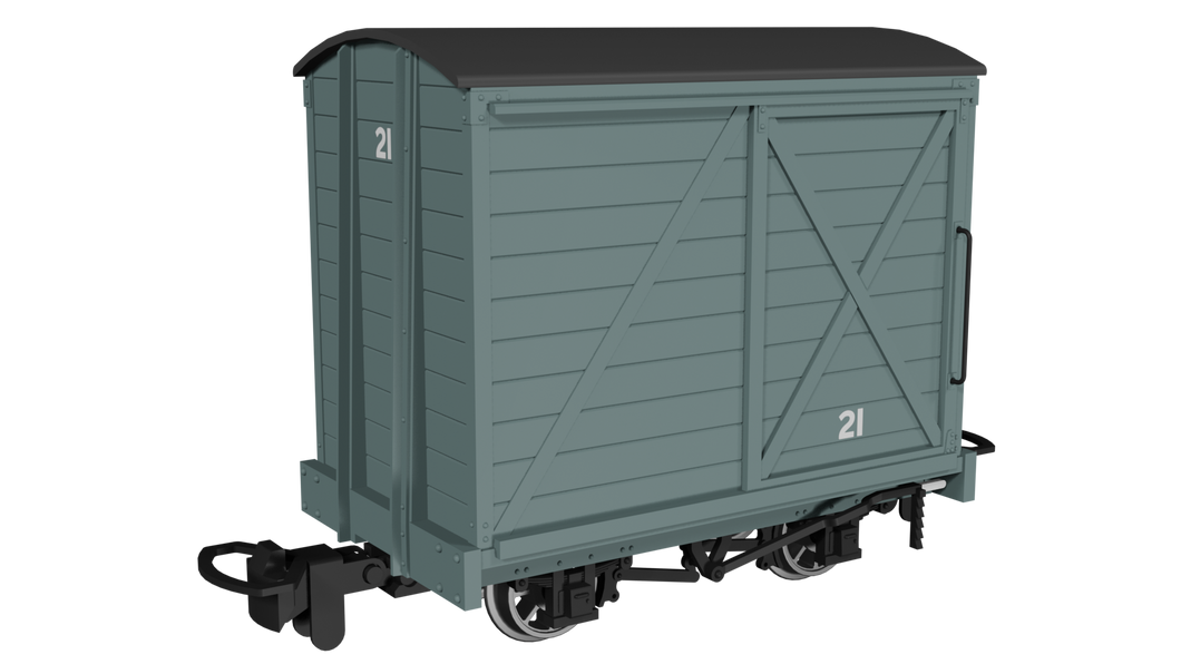 009 Covered Van -  Plain Grey No.21 - Rapido Trains - 990304
