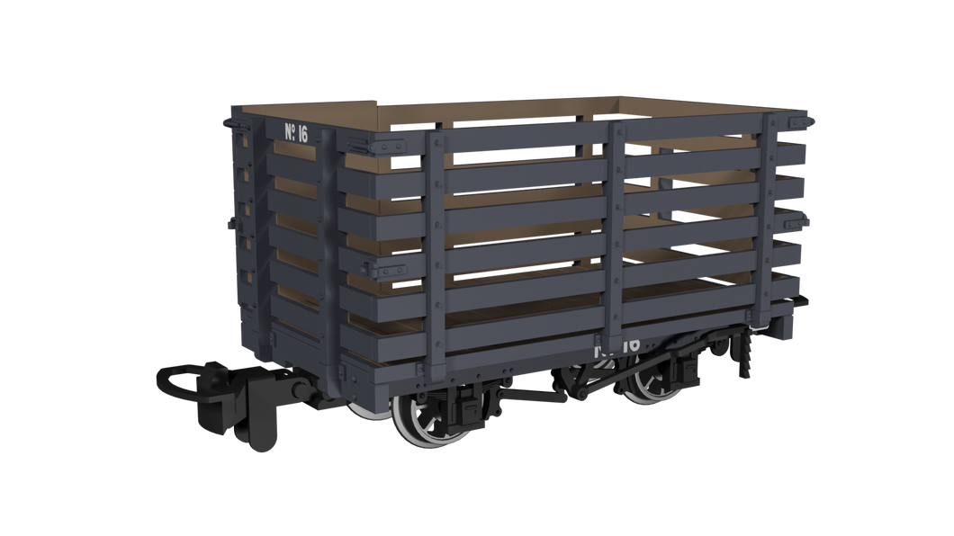 009 Livestock Wagon -  Plain Dark Grey No.16 - Rapido Trains - 990602