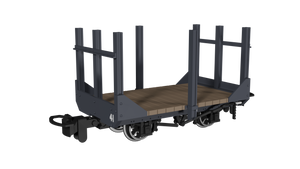 009 Stake Wagon -  Plain Dark Grey No.41 - Rapido Trains - 990701