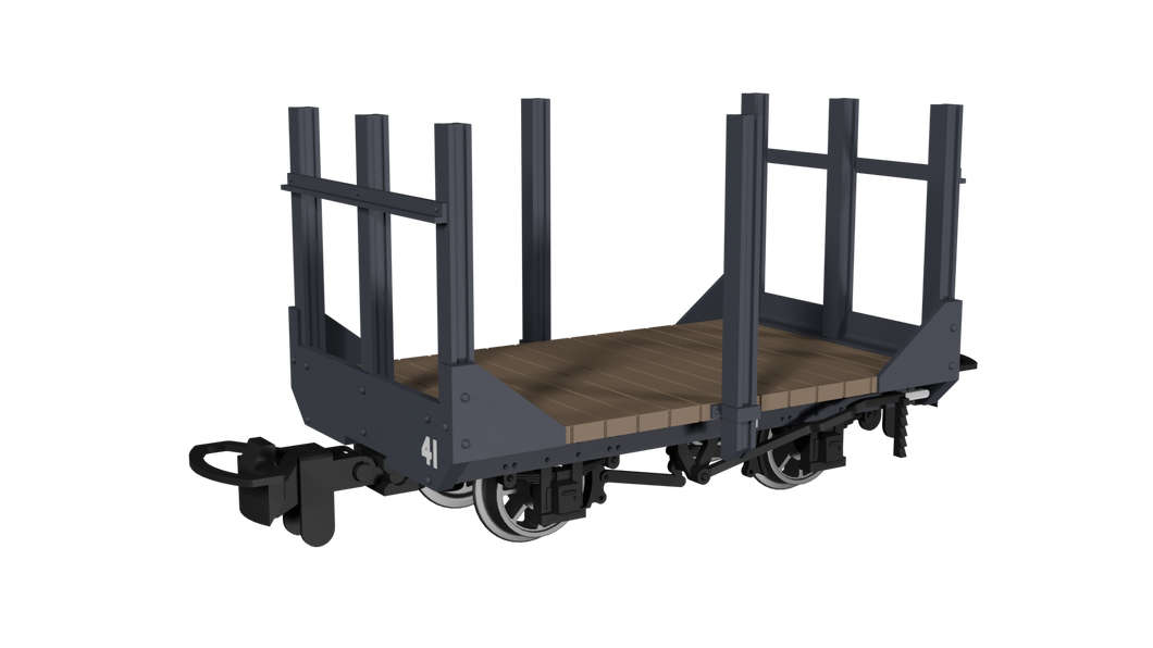 009 Stake Wagon -  Plain Dark Grey No.41 - Rapido Trains - 990701