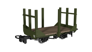 009 Stake Wagon -  Plain Green No.52 - Rapido Trains - 990703