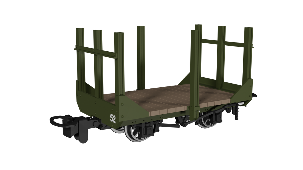 009 Stake Wagon -  Plain Green No.52 - Rapido Trains - 990703