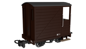 009 Single Veranda Brake Van -  Plain Brown No.1 - Rapido Trains - 990801