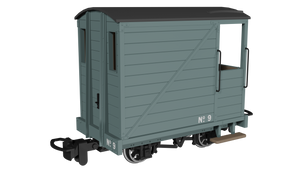 009 Single Veranda Brake Van -  Plain Grey No.9 - Rapido Trains - 990803