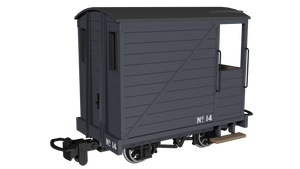 009 Single Veranda Brake Van -  Plain Dark Grey No.14 - Rapido Trains - 990804
