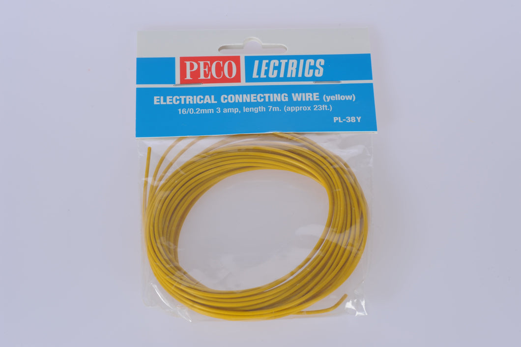 Electrical Wire, Yellow, 3 amp, 16 strand