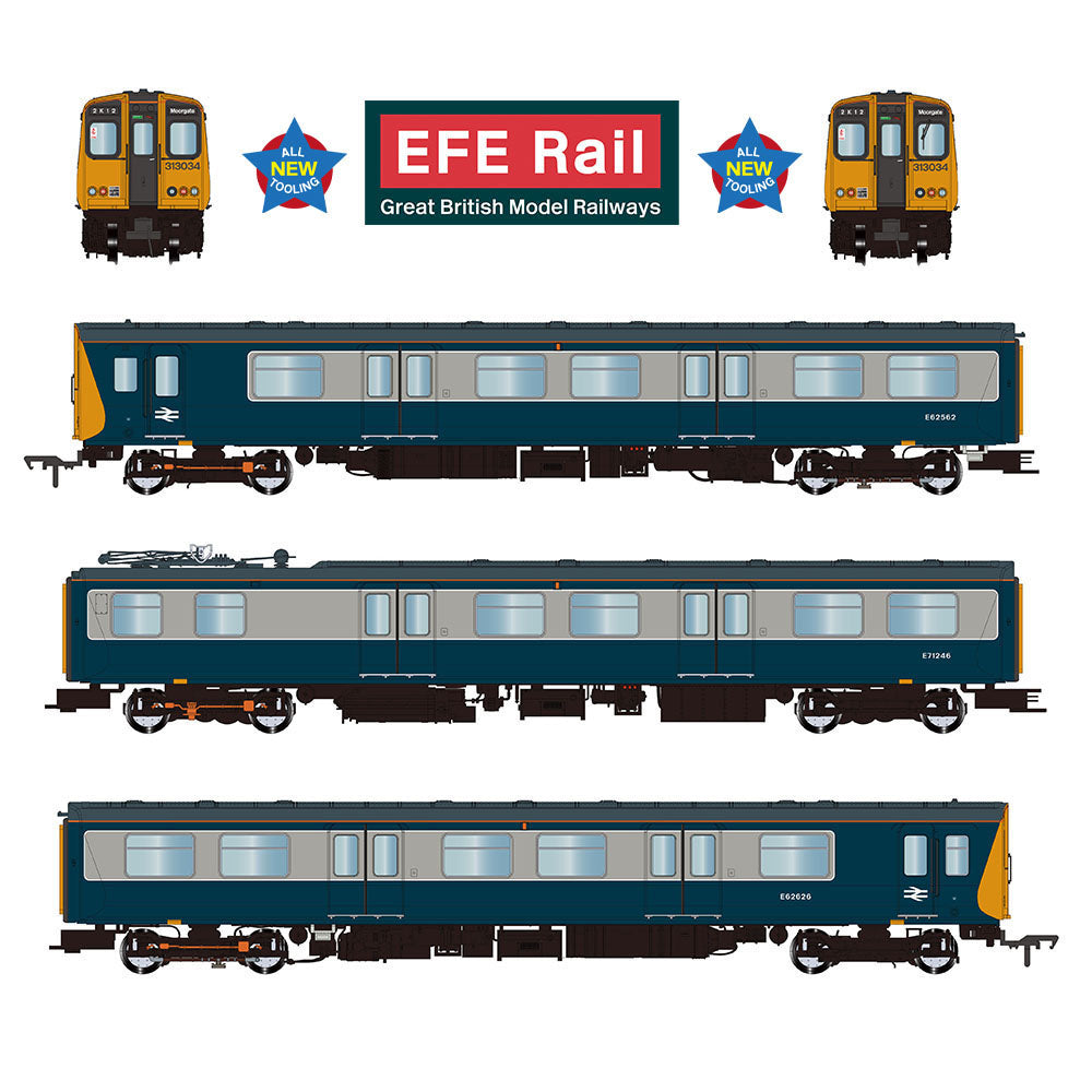 Class 313 3-Car EMU 313034 BR Blue & Grey