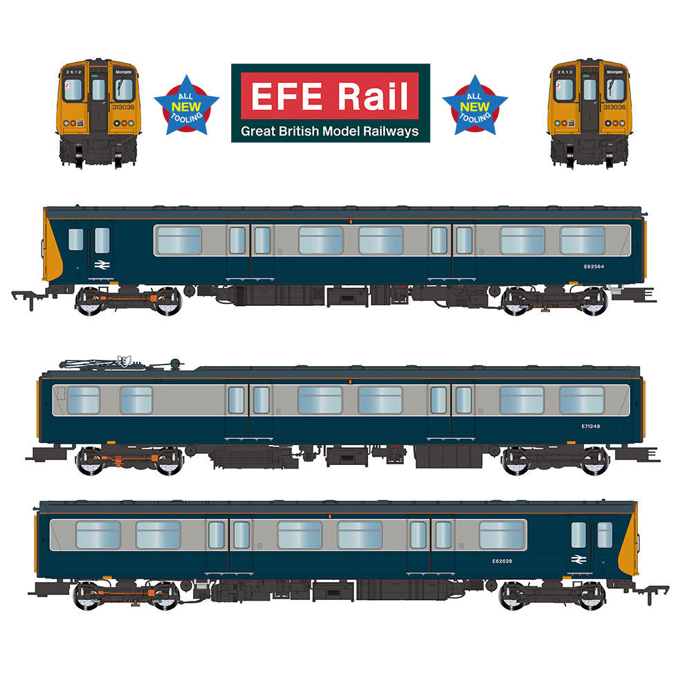 Class 313 3-Car EMU 313036 BR Blue & Grey