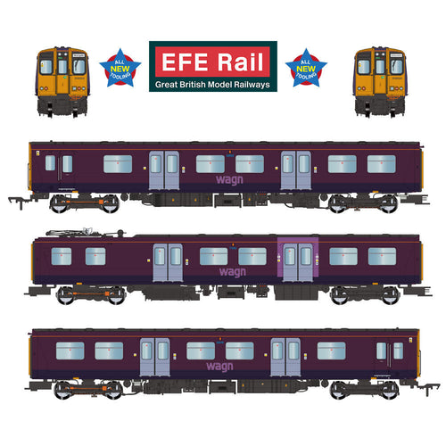 Class 313 3-Car EMU 313024 West Anglia Great Northern (WAGN) Purple