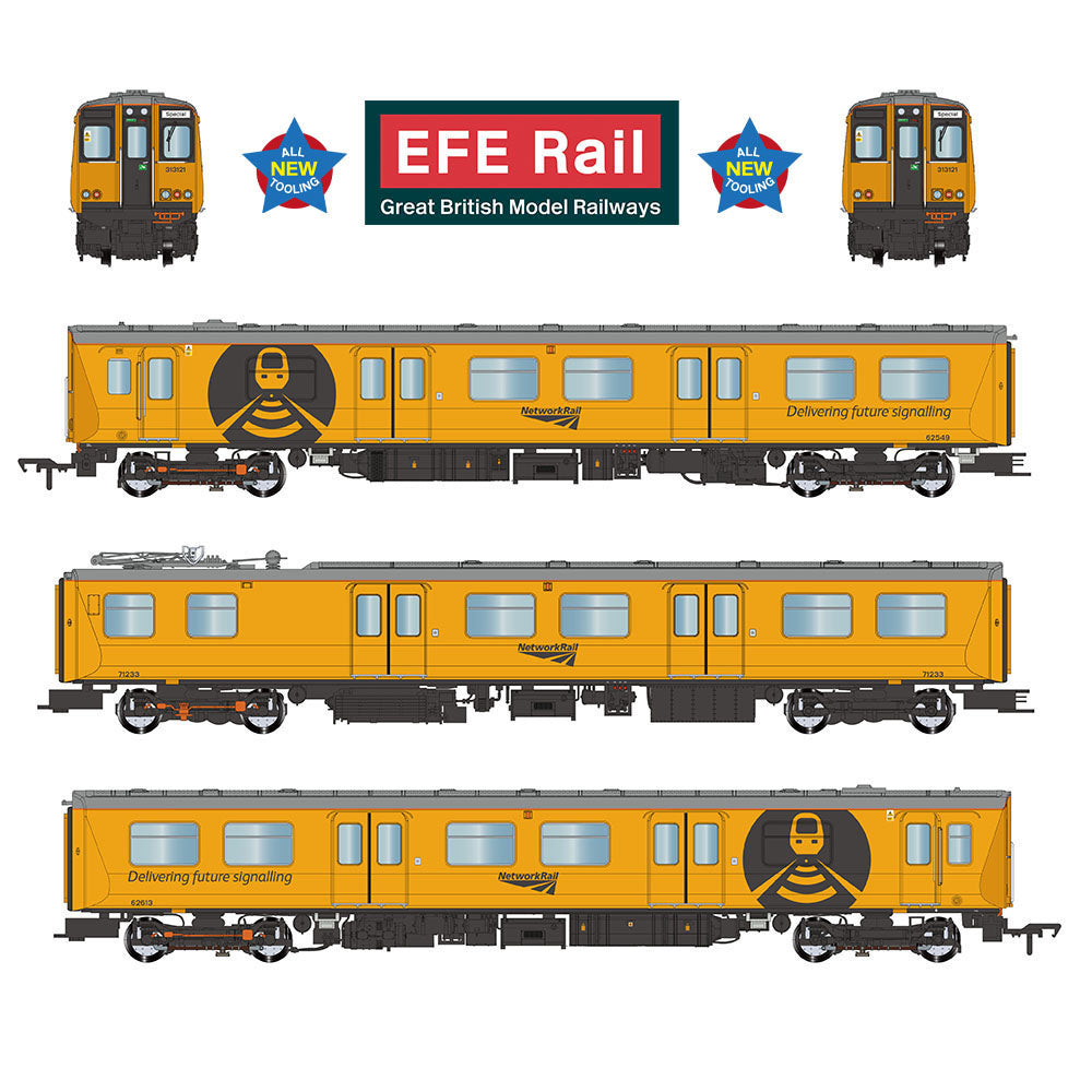 Class 313 3-Car EMU 313121 Network Rail Yellow