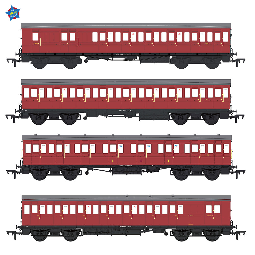 LBSCR 54ft 'Isle of Wight' 4-Coach Pack BR Crimson