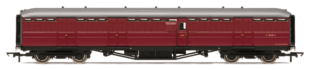 BR Gresley Corridor Crimson Passenger Brake E70448E- Hornby - R40461 New for 2025 - PRE ORDER
