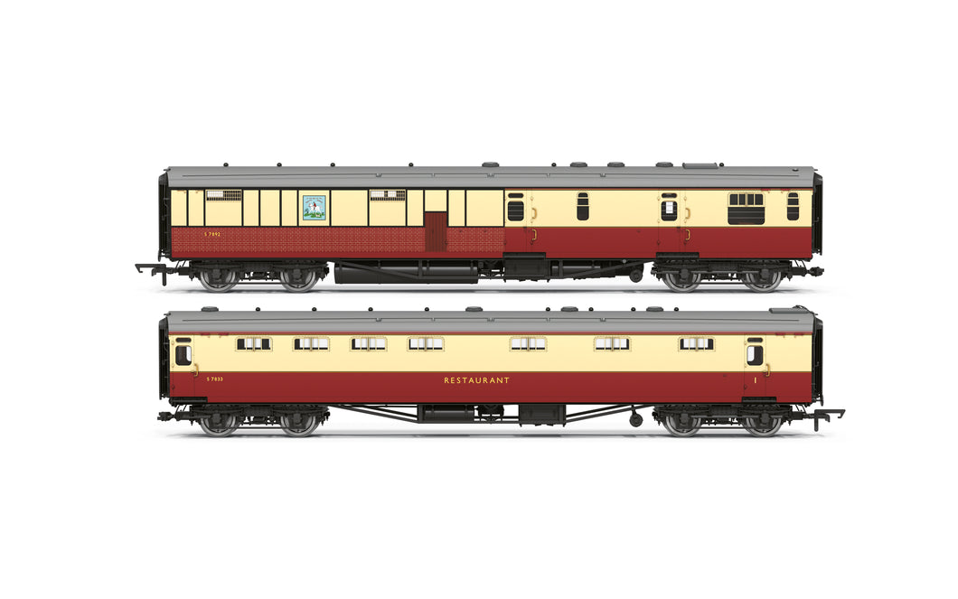 BR Kitchen and Buttery Car & Composite Restaurant - White Horse 7833 Twin pack- Hornby - R40470 New for 2025 - PRE ORDER