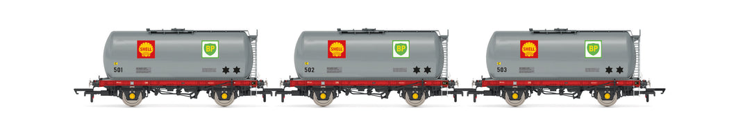 Shell-Mex, TTA Tank Wagon Triple Pack - Era 8 - Hornby R60260 - New for 2024 - PRE ORDER