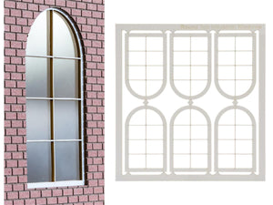 *Kitmaster Round Top Industrial Windows (6)