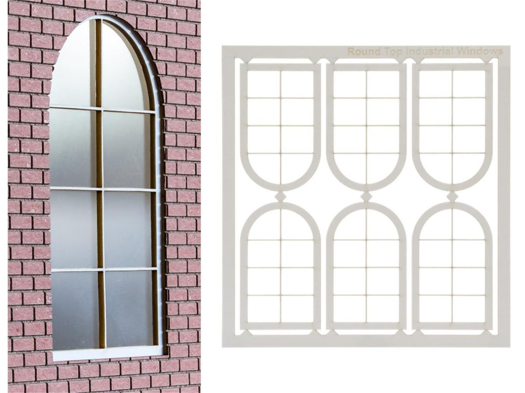 *Kitmaster Round Top Industrial Windows (6)