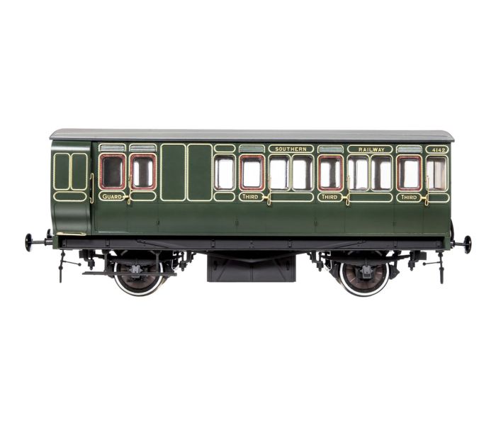 *Stroudley 4whl Brake 3rd Southern Green 3674 Lit