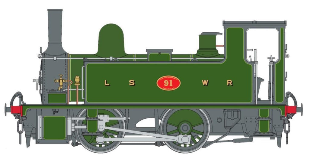 B4 0-4-0T Dock Tank 91 Lined Green (DCC-Sound)