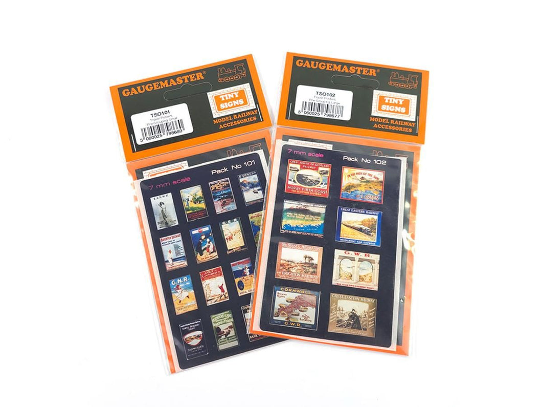 Historic Travel Posters Signage Set