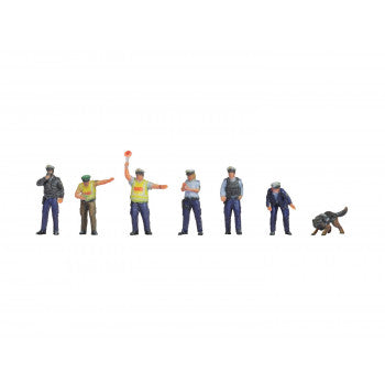 *Police Officers Blue Uniform (6) 3D Master Figure Set