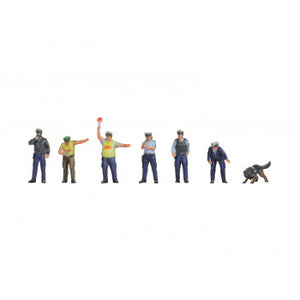 *Police Officers Blue Uniform (6) 3D Master Figure Set