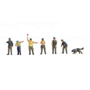 *Police Officers Green Uniform (6) 3D Master Figure Set