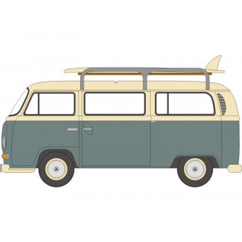 *VW Bay Window T2 Bus/Surfboards Fiord Blue/Arcona White