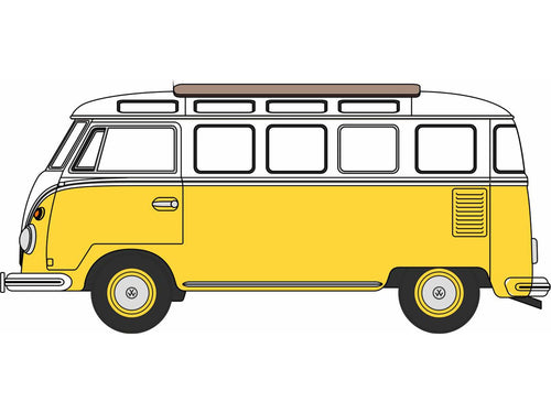 *VW T1 Split Screen Samba Bus Yellow/White