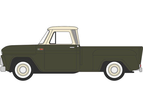 *1965 Chevrolet Stepside Pickup Dark Green/Ivory