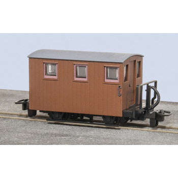 PECO GLT OO-9 FR 4-WHEEL BRAKE VAN 1 balcony Unlettered Brown 
