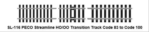 OO/HO Transition Track Code 83/Code 100