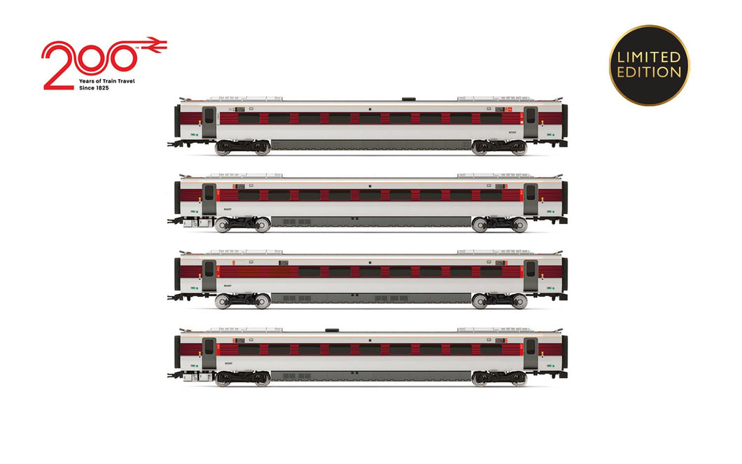 LNER Azuma Class 801/2 Railway 200 4 Car Coach Pack Hornby R40493