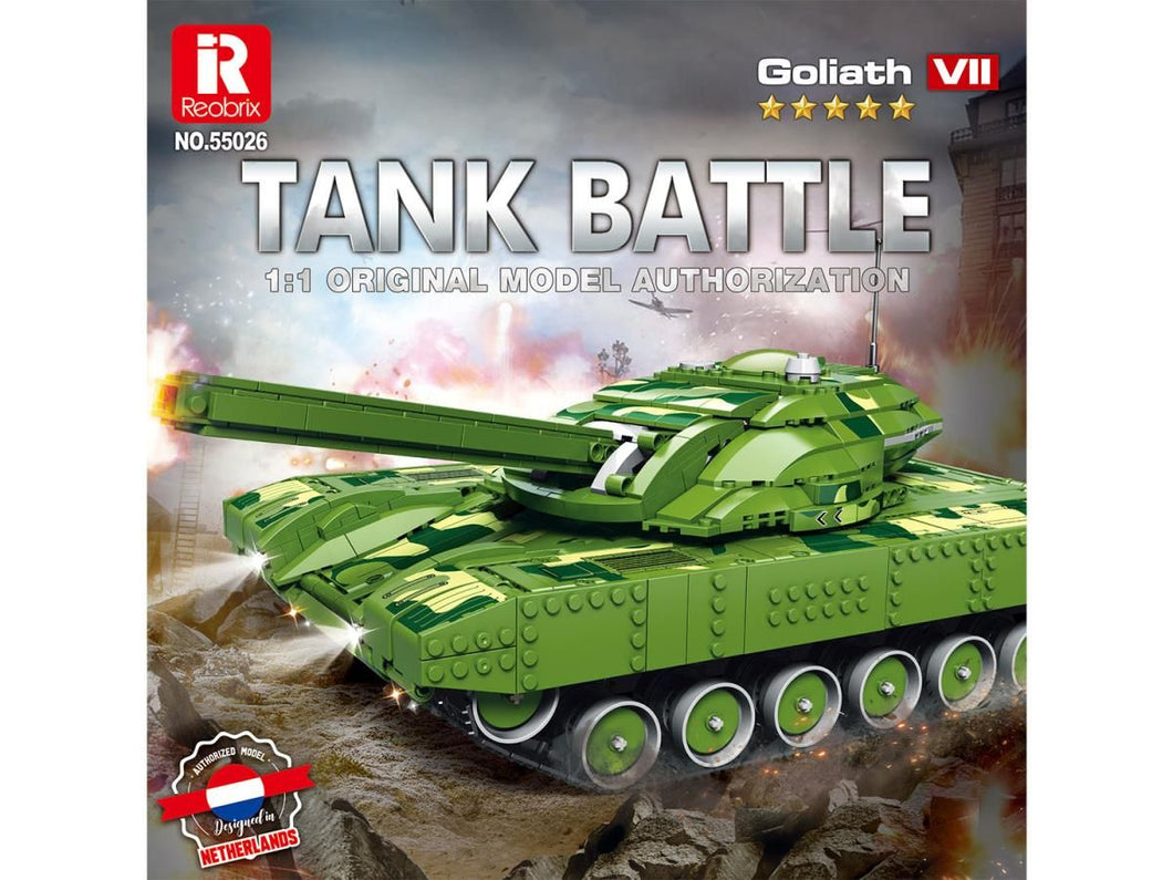 RC Canon Firing Tank 1516pc Construction Set