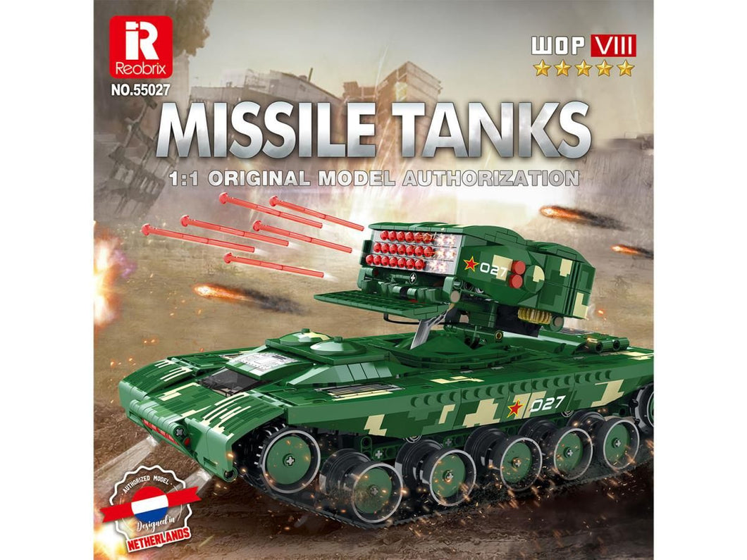 RC Missile Firing Tank 1488pc Construction Set