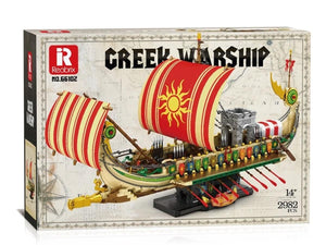 *Greek Warship 2896pc Construction Set