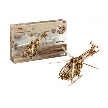 Tiny Adventures Helicopter Wooden Kit (1:30 Scale)