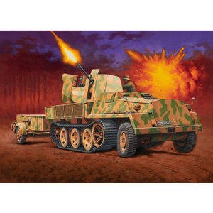 German sWS Half Track with 37mm Flak43 Model Set (1:72)