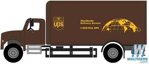 International 4900 Single Axle Box Van UPS Bow Tie