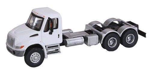 International 4300 Dual Axle Semi Tractor White/Black
