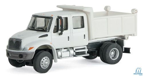International 4300 Crew Cab Dump Truck White/Railroad MOW