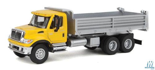 International 7600 3 Axle Heavy Duty Dump Truck Ylw/Silver