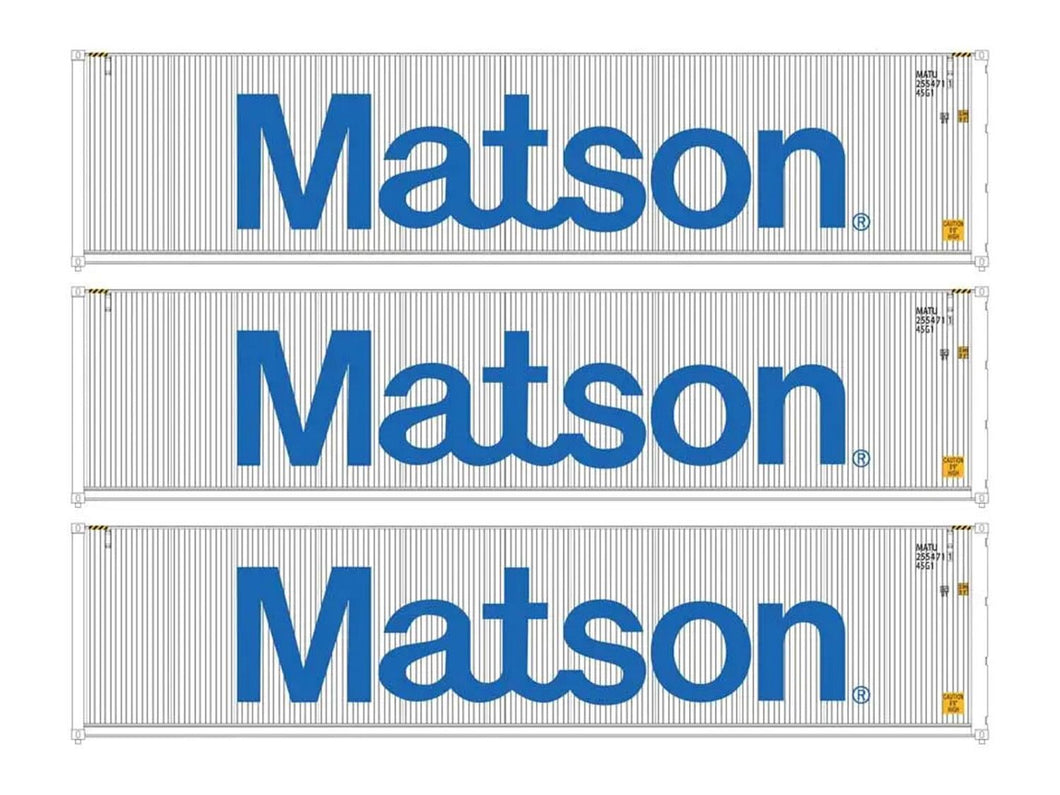 40' Hi Cube Corrugated Container Set (3) Matson