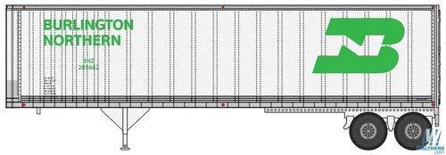 40' Trailmobile Trailer Set (2) Burlington Northern