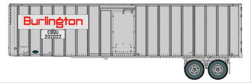 40' Flexi-Van Trailer 2 Pack Chicago Burlington & Quincy