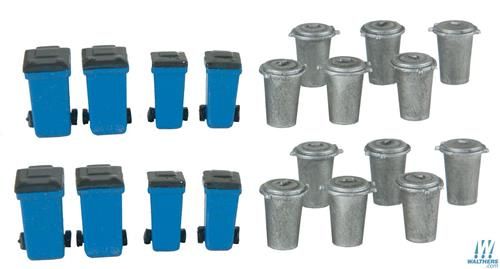 Vintage Garbage Cans and Recycling Bins (Pre-Built)