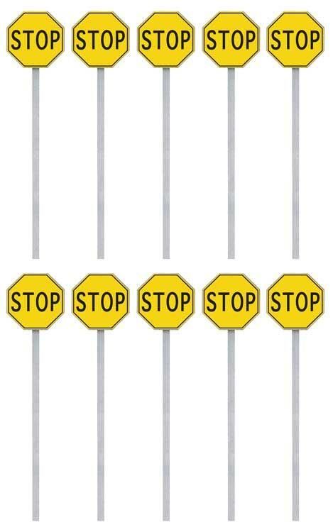Stop Signs Yellow/Black 1924-54 (10)