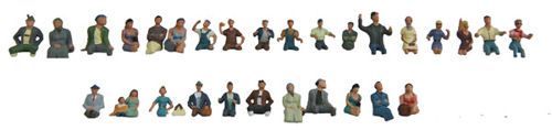 Seated Coach Passengers (30) Figure Set